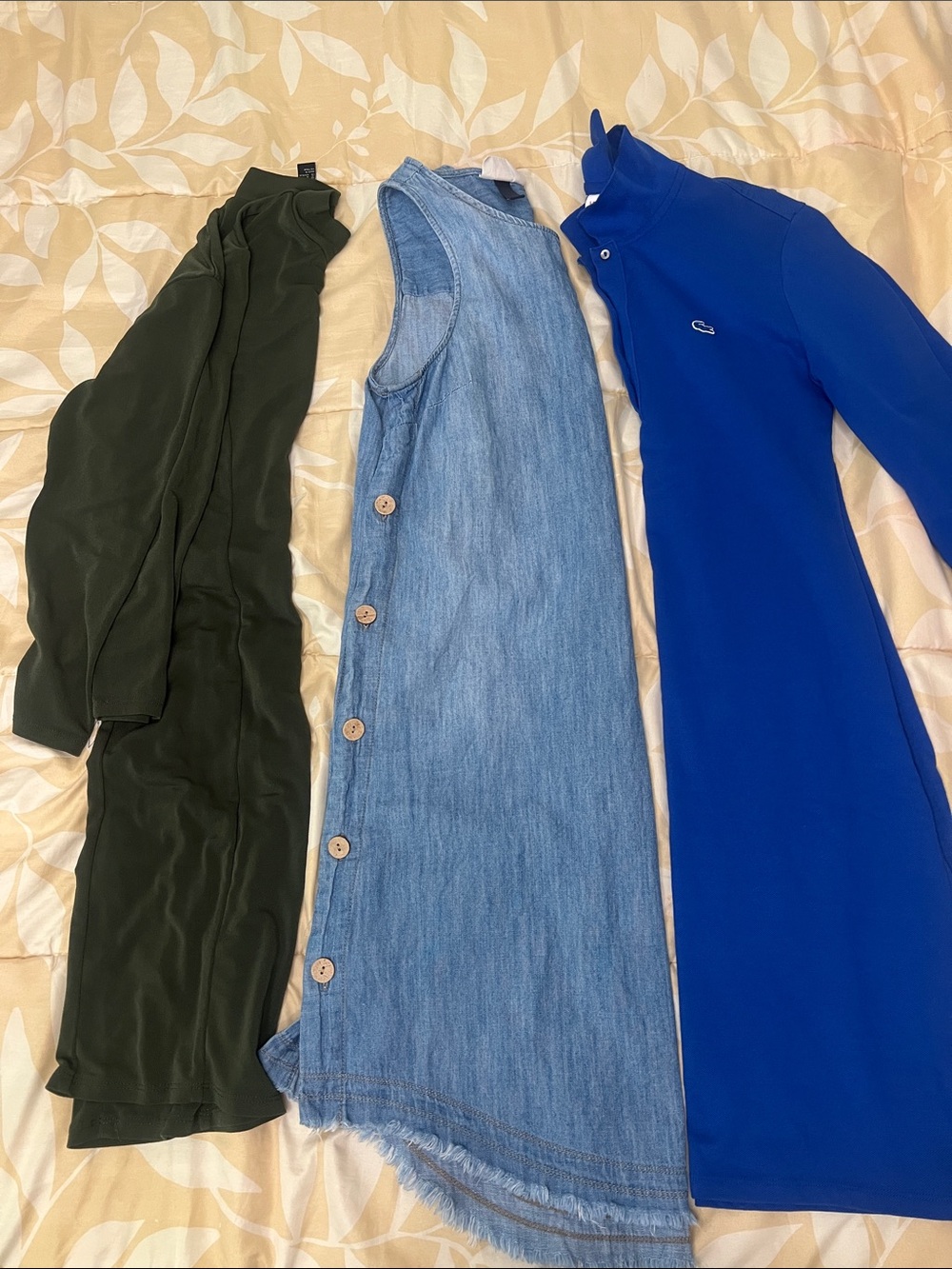 3 Dresses. Lacoste. Forever 21. Universal thread.